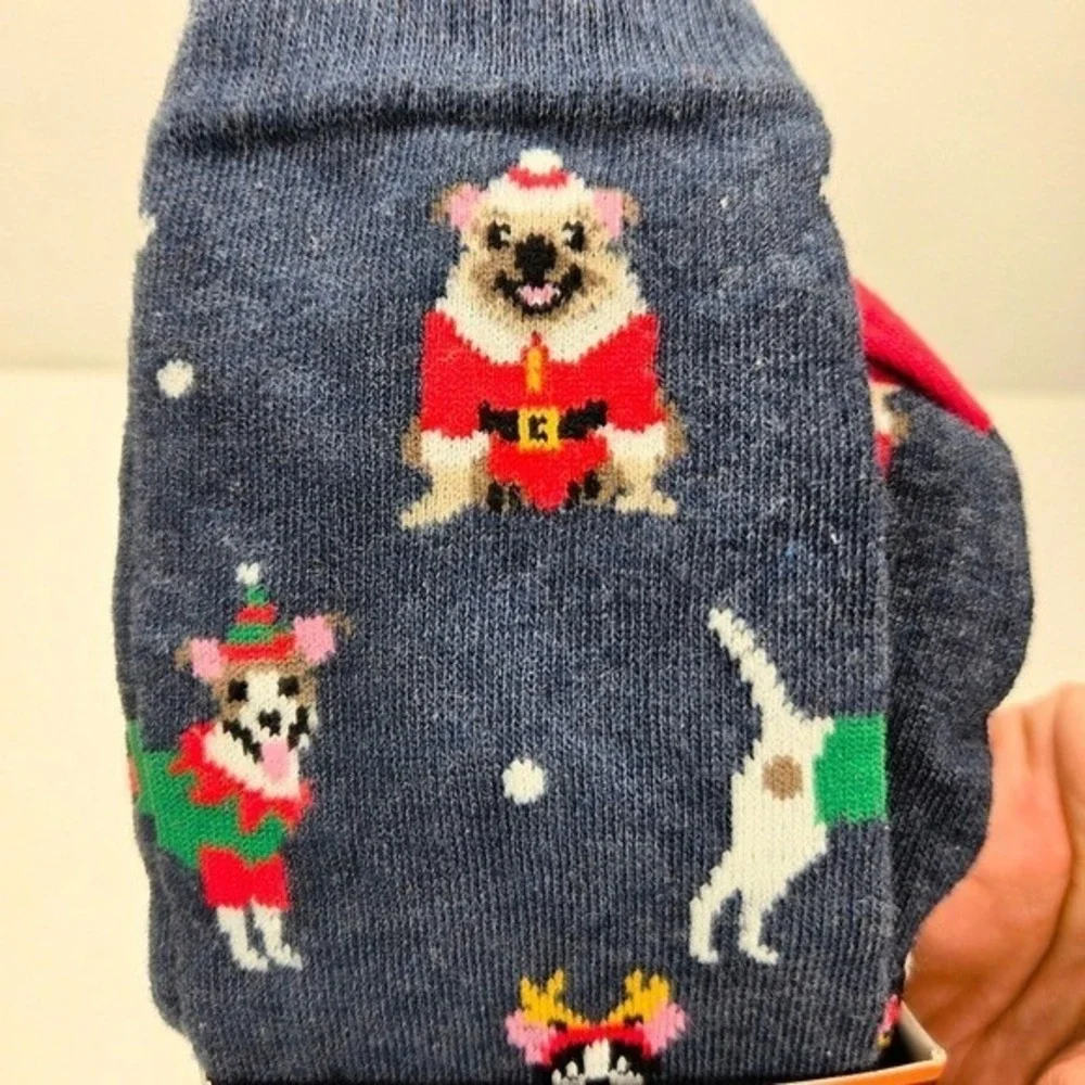 Men's‎ Christmas Dogs Holiday Crew Socks Set 3 Pair